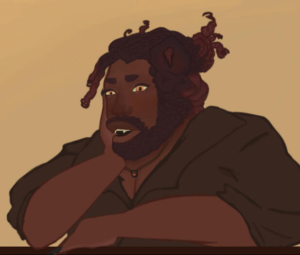 Markus: A character concept of a hybrid man bear to be used for a 2d roleplaying game.